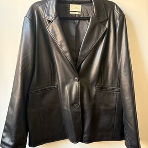Urban Outfitters Black Leather Blazer